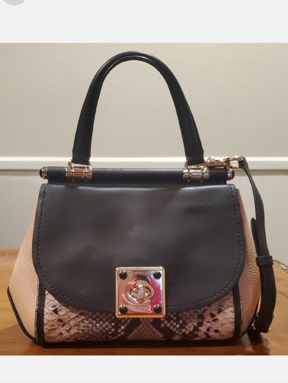 Coach Snake Embossed Drifter Bag